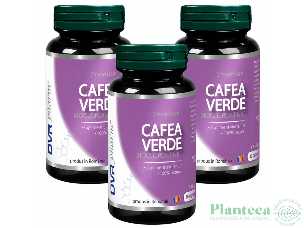 Set Cafea verde bioclorogenic 3x30cps - DVR PHARM