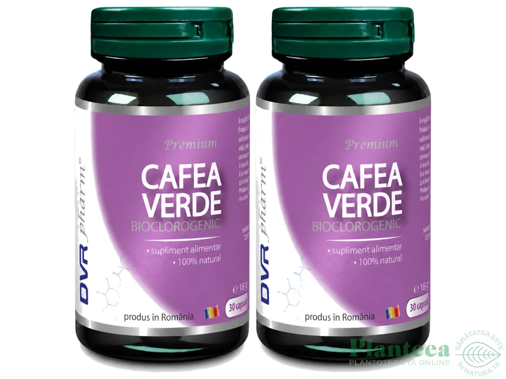 Set Cafea verde bioclorogenic 2x30cps - DVR PHARM