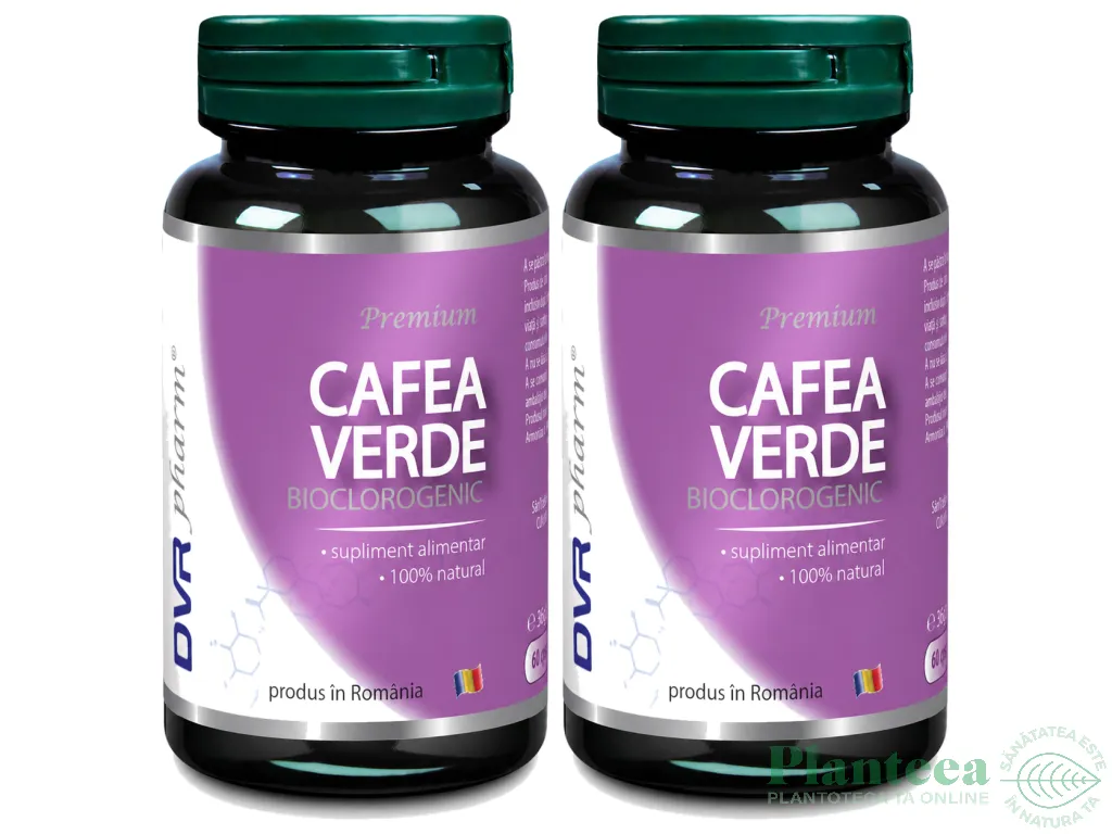 Set Cafea verde bioclorogenic 2x60cps - DVR PHARM