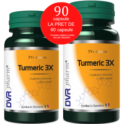 Pachet Turmeric 3X 60+30cps - DVR PHARM