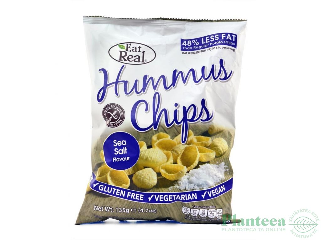 Chips hummus sare mare 135g - EAT REAL