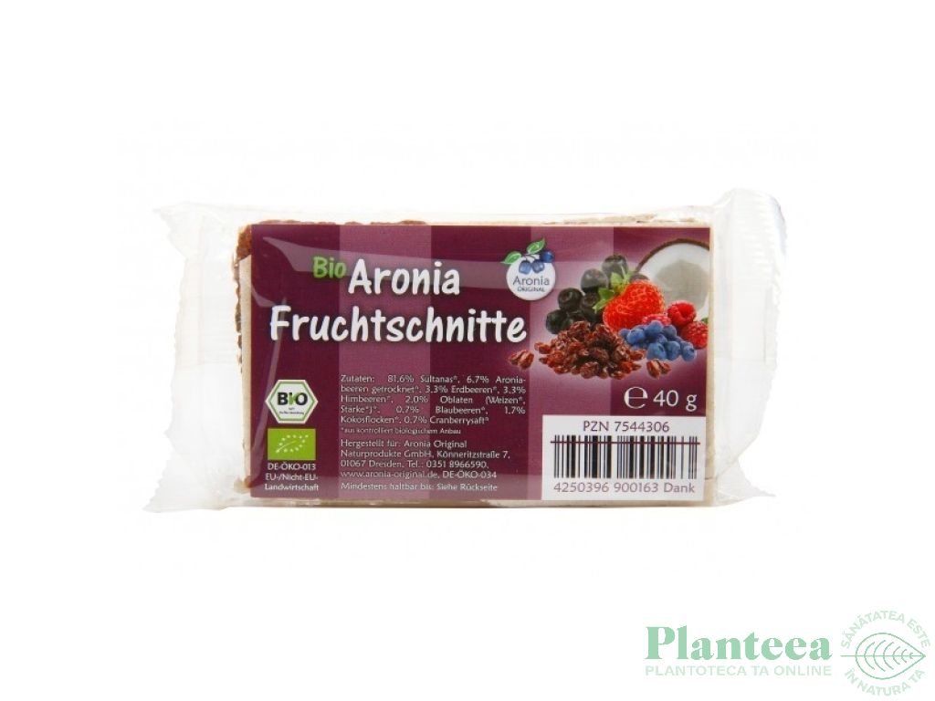 Baton fructe aronia eco 40g - ARONIA ORIGINAL