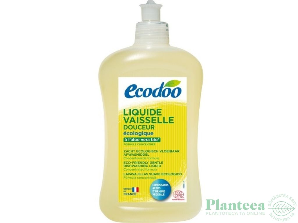 Detergent lichid vase aloe vera {m} 500ml - ECODOO