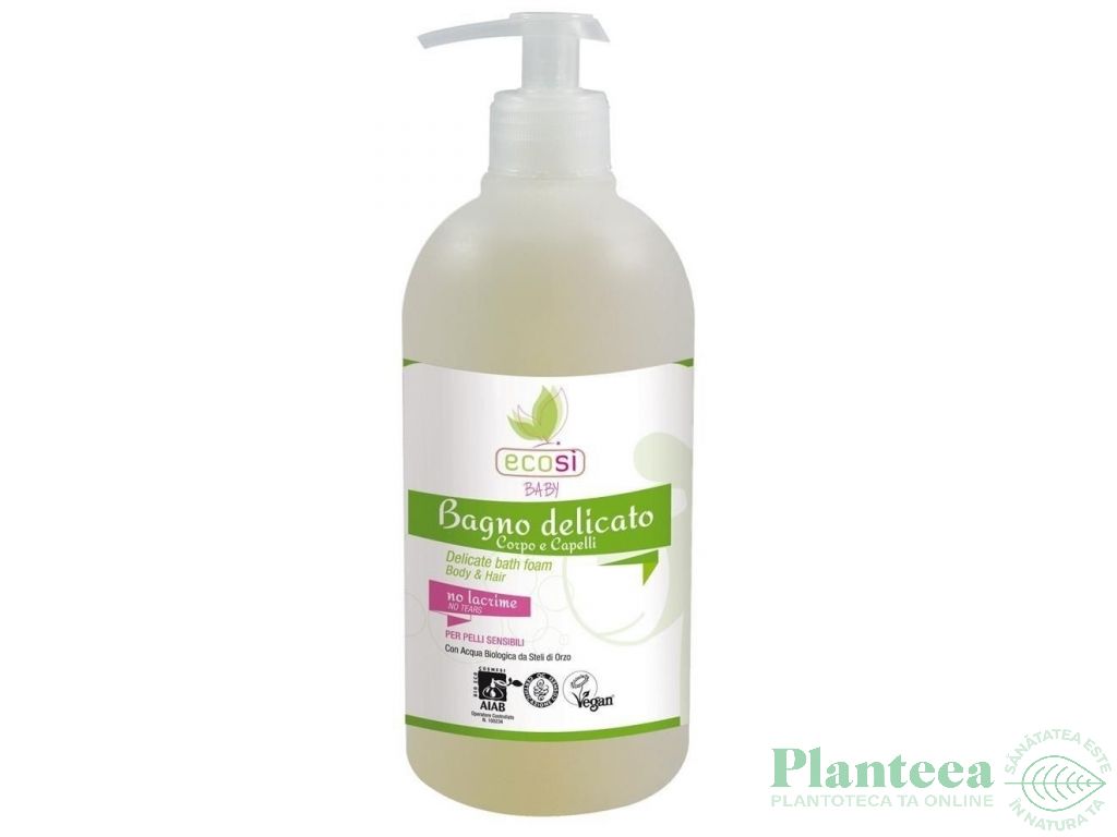 Sampon gel dus fara lacrimi piele sensibila Baby&Kids 500ml - ECOSI