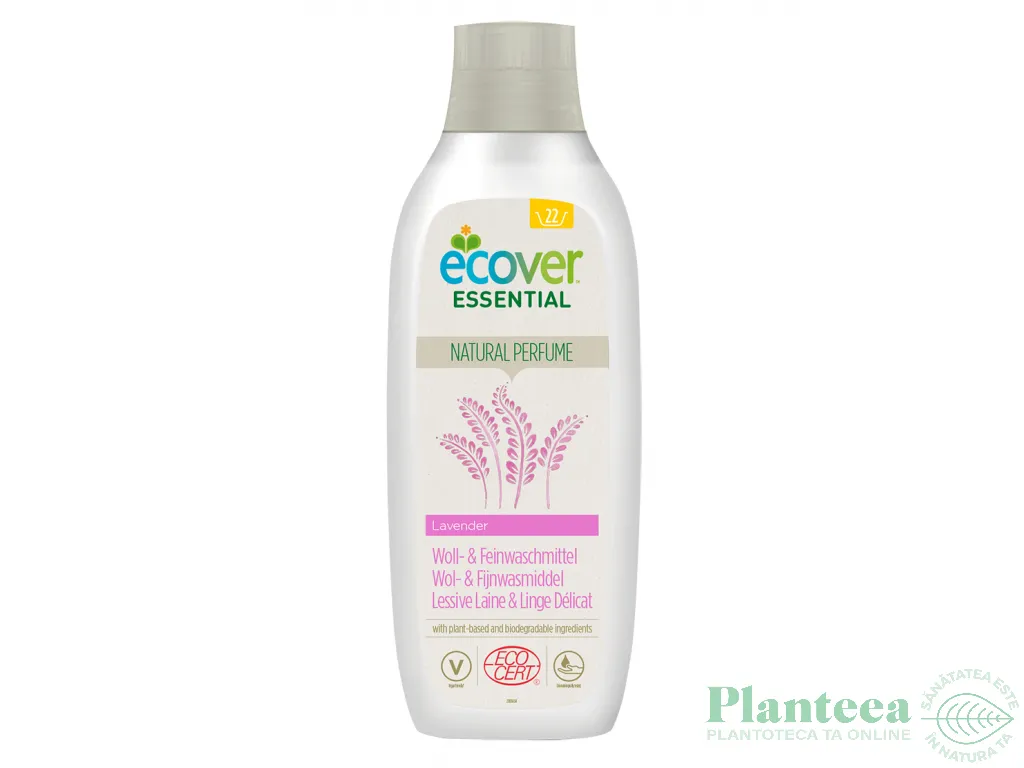 Detergent lichid rufe delicate lana lavanda 1L - ECOVER ESSENTIAL