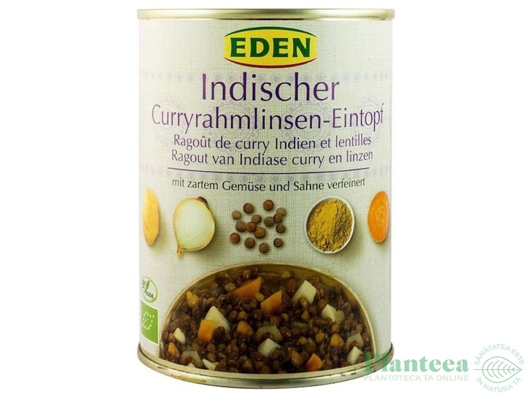 Ghiveci indian linte curry smantana eco 560g - EDEN