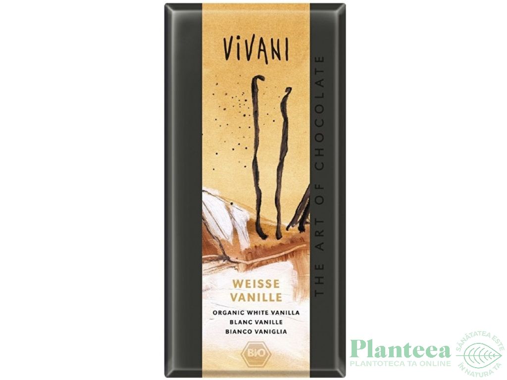 Ciocolata alba vanilie eco 80g - VIVANI