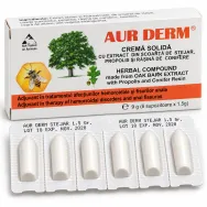 Supozitoare scoarta stejar propolis rasina conifere Aur Derm 6x1,5g - LAUR MED