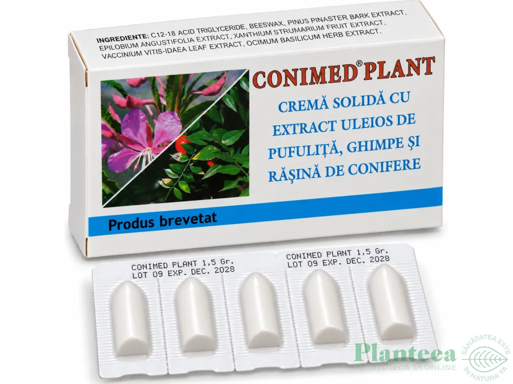 Supozitoare Conimed Plant 10x1,5g - ELZIN PLANT