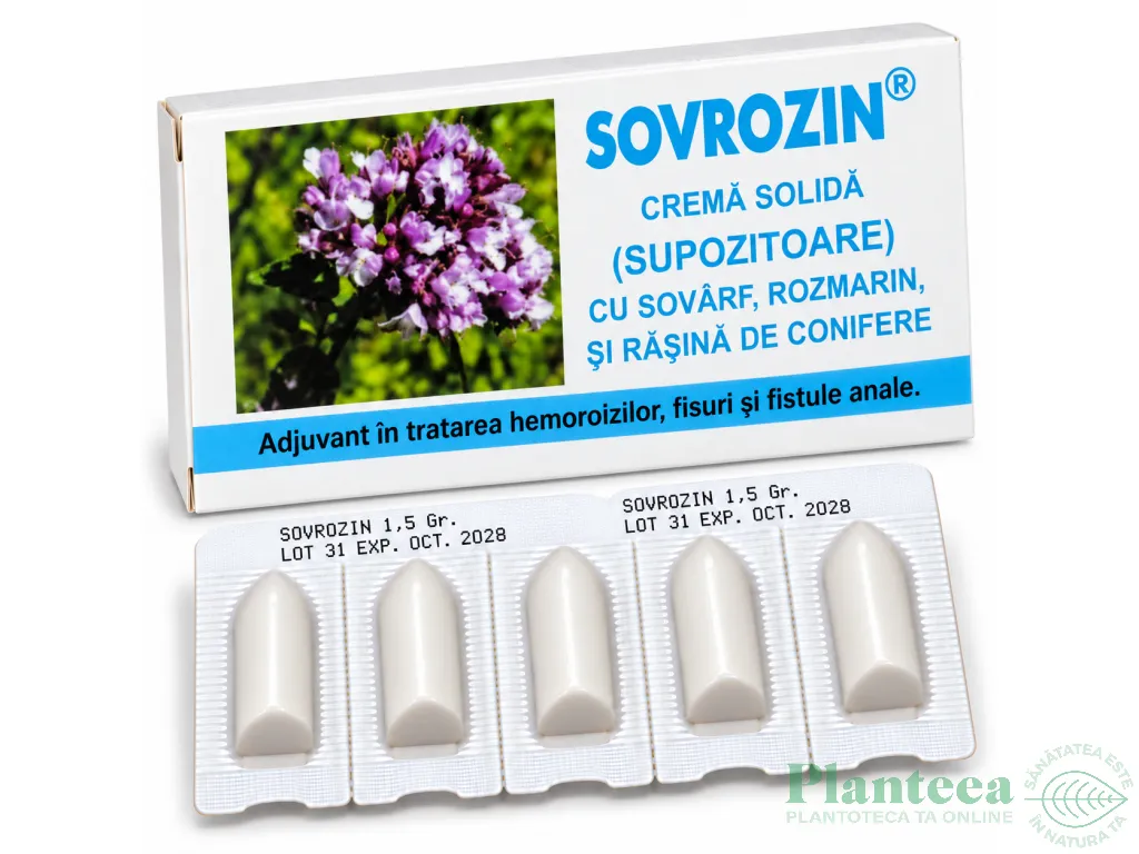 Supozitoare Sovrozin 10x1,5g - ELZIN PLANT