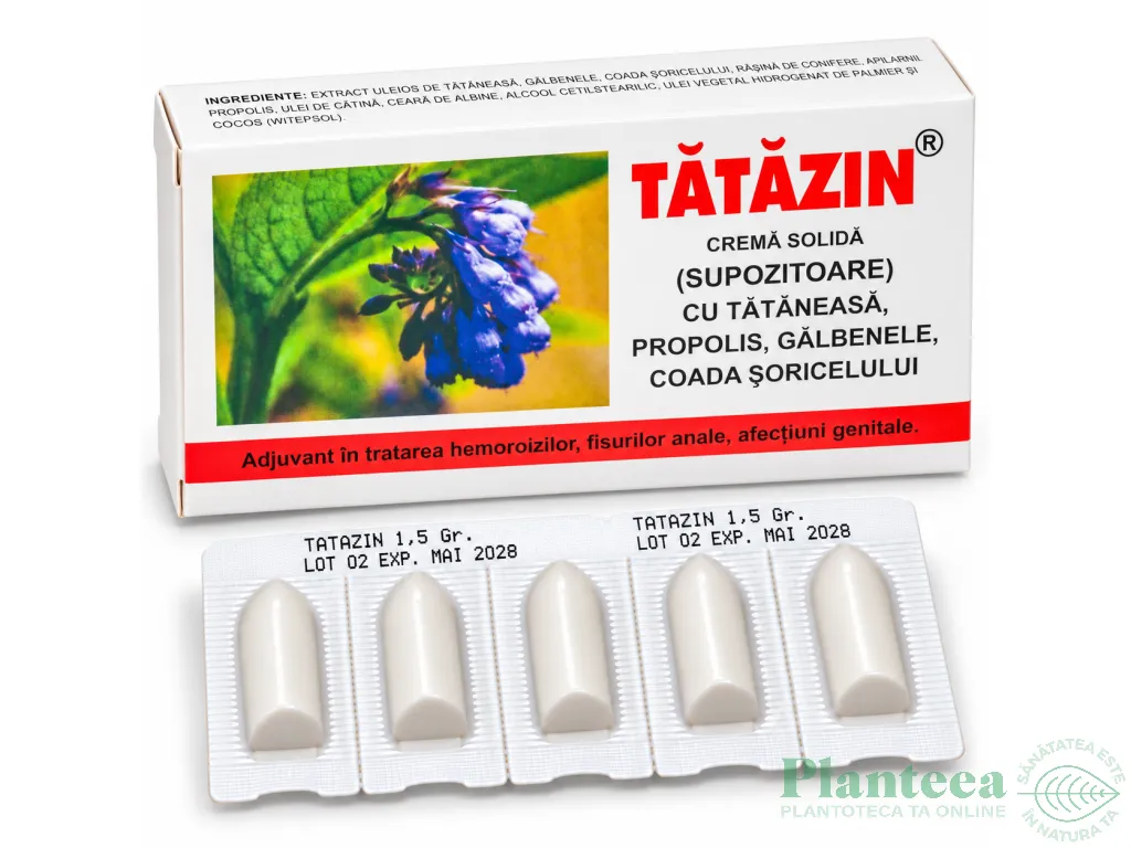 Supozitoare Tatazin 10x1,5g - ELZIN PLANT