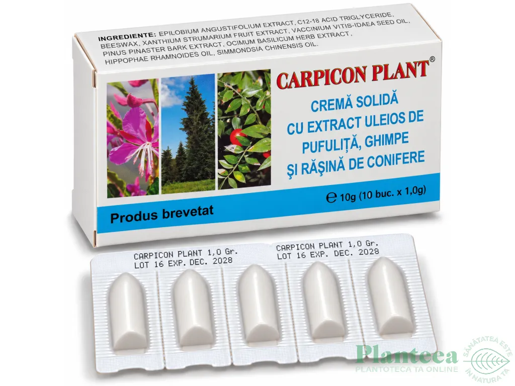 Supozitoare Carpicon Plant 10x1g - ELZIN PLANT