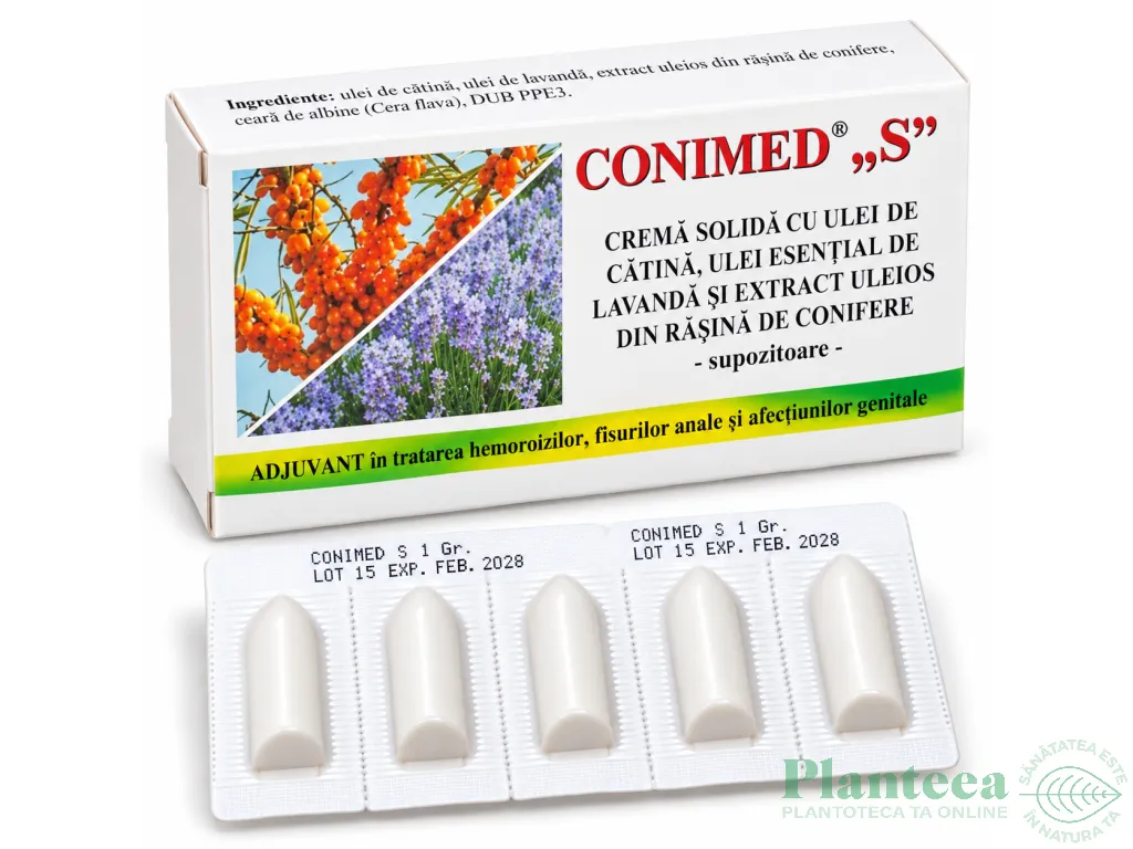 Supozitoare Conimed S 10x1g - ELZIN PLANT