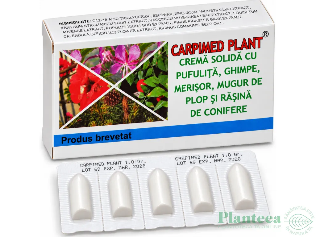 Supozitoare Carpimed Plant 10x1g - ELZIN PLANT