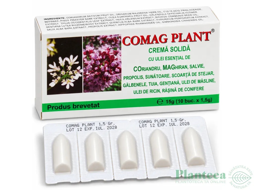 Supozitoare Comag Plant 10x1,5g - ELZIN PLANT