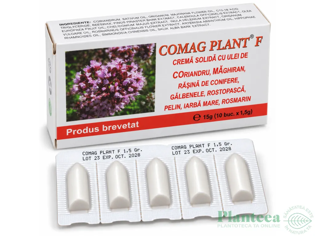 Supozitoare Comag Plant F 10x1,5g - ELZIN PLANT