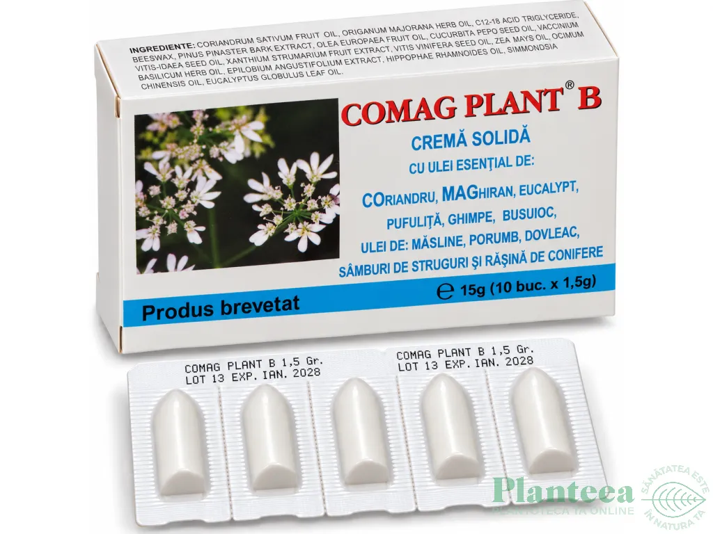 Supozitoare Comag Plant B 10x1,5g - ELZIN PLANT