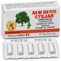 Supozitoare scoarta stejar Aur Derm S blister 10x1,5g - LAUR MED