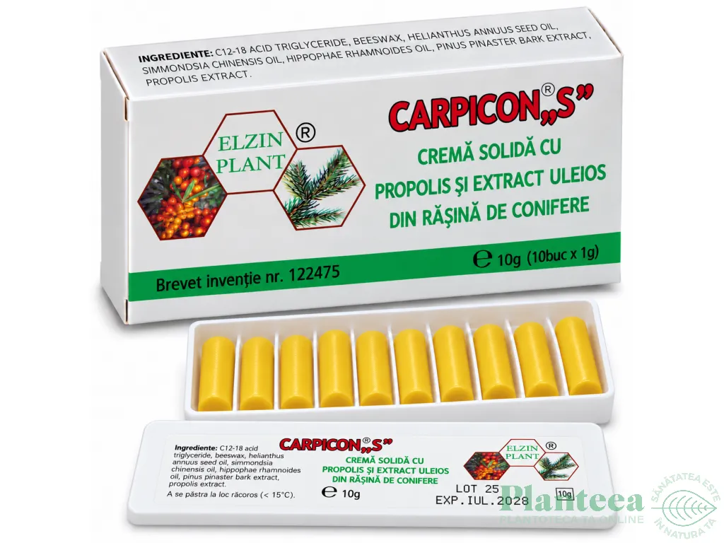 Supozitoare Carpicon S cutie 10x1g - ELZIN PLANT