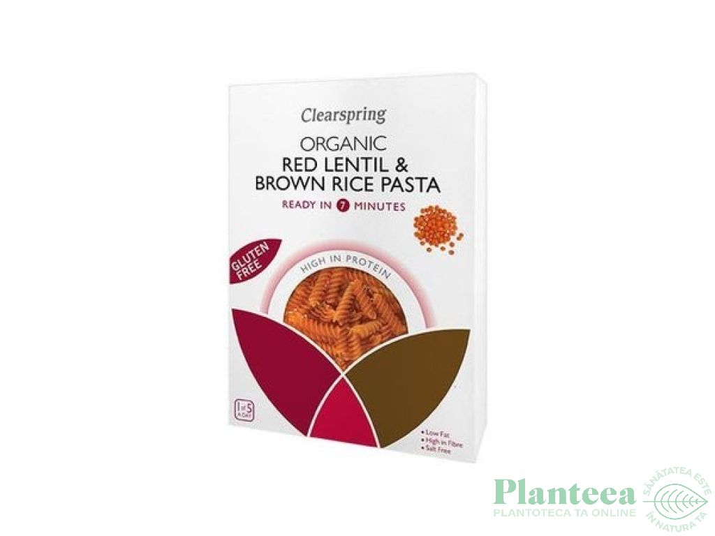 Paste fusilli linte rosie orez brun eco 250g - CLEARSPRING