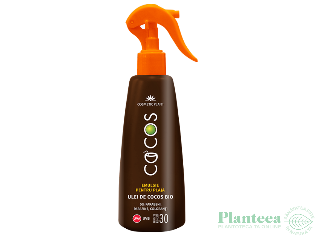 Emulsie plaja spf30 ulei cocos 200ml - COSMETIC PLANT