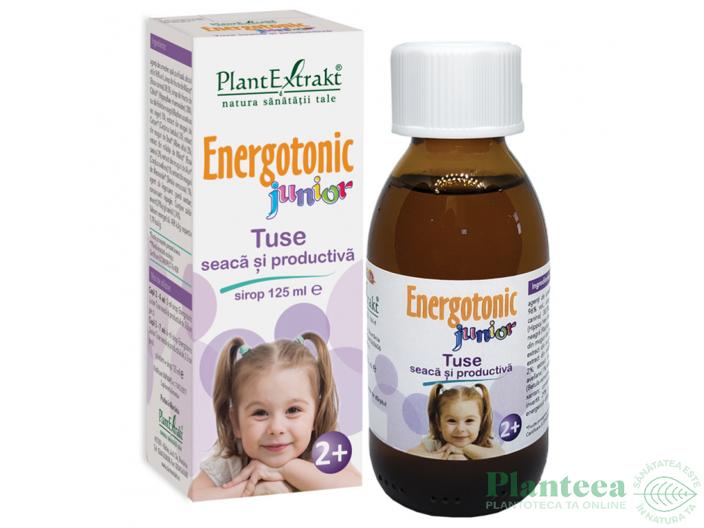 Sirop tuse seaca productiva Energotonic junior +2ani 125ml - PLANTEXTRAKT