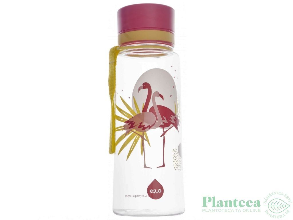 Bidon lichide fara BPA flamingo 600ml - EQUA