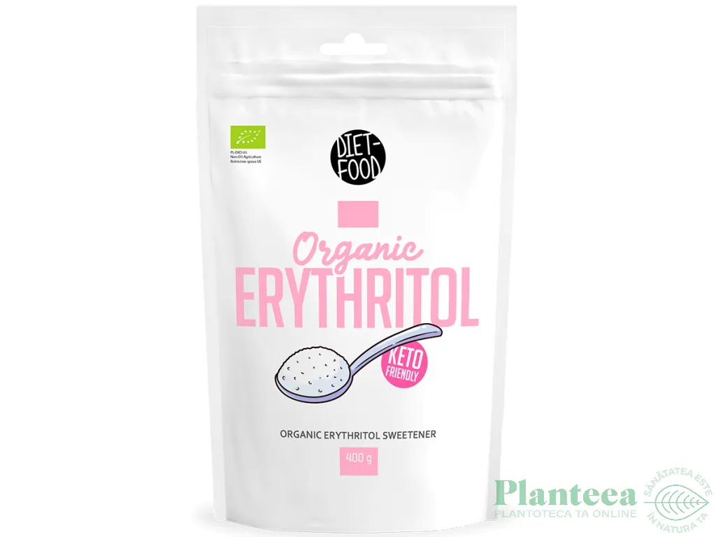 Eritritol indulcitor cristalizat bio 400g - DIET FOOD