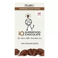 Ciocolata neagra 70% cafea espresso eco 35g - IQ CHOCOLATE