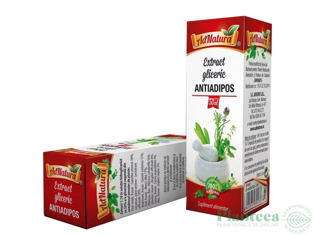 Extract hidrogliceric antiadipos 50ml - ADNATURA