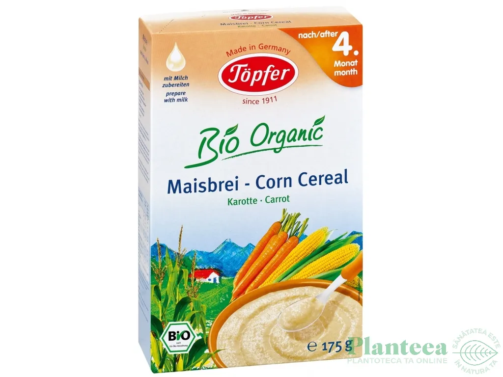 Cereale porumb morcovi bebe +4luni 175g - TOPFER