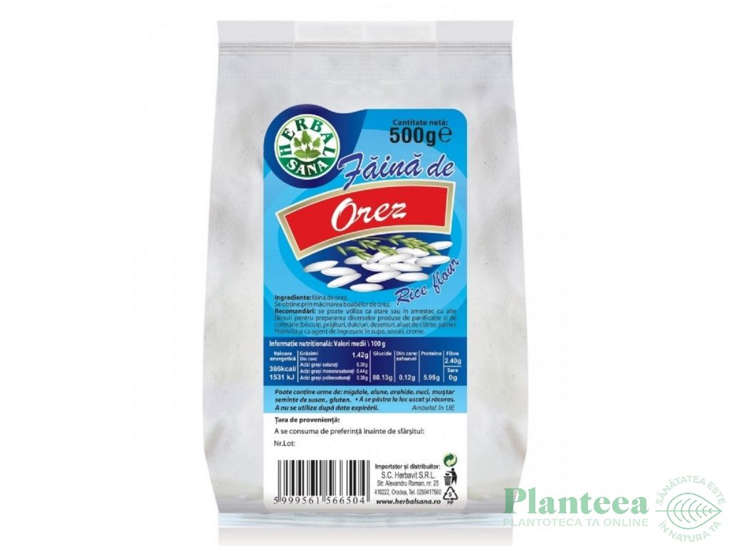 Faina orez alb 500g - HERBAL SANA