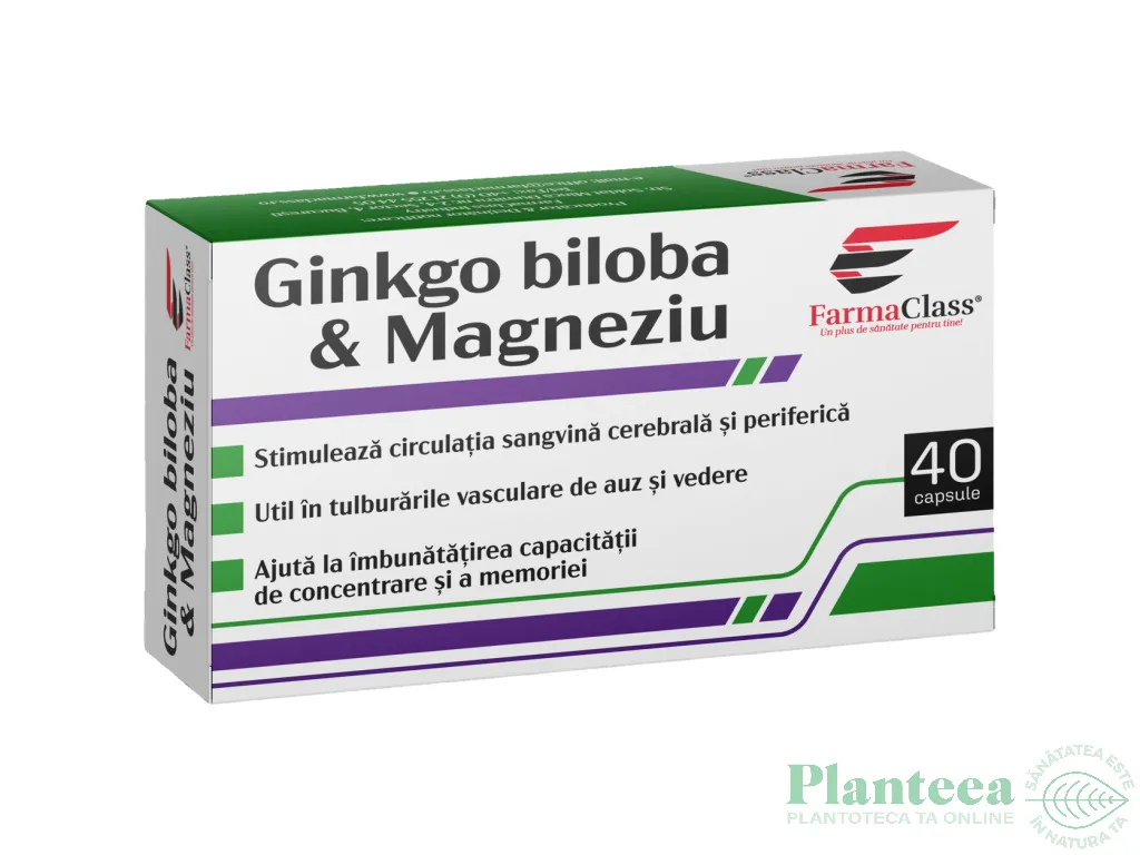 Ginkgo biloba magneziu 40cps - FARMACLASS