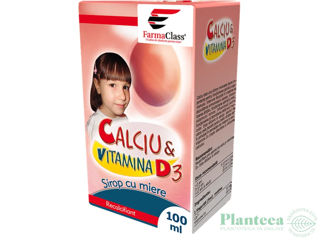 Sirop calciu D3 junior 100ml - FARMACLASS