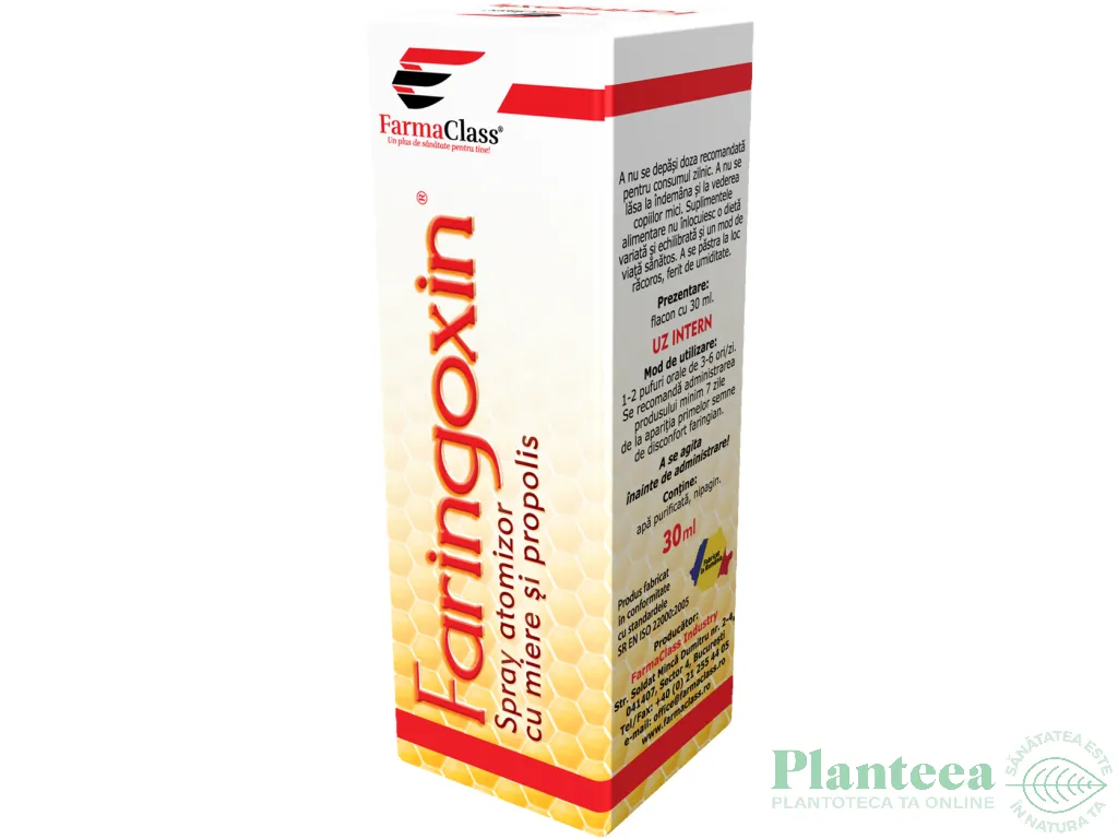 Spray faringoxin miere propolis 30ml - FARMACLASS