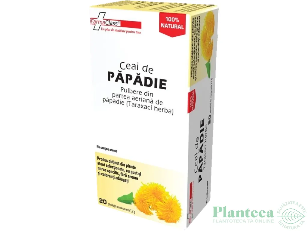 Ceai papadie 20dz - FARMACLASS