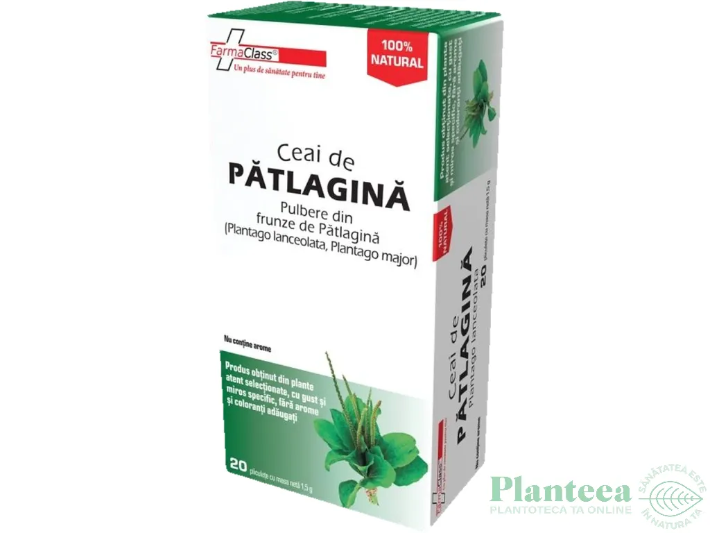 Ceai patlagina 20dz - FARMACLASS