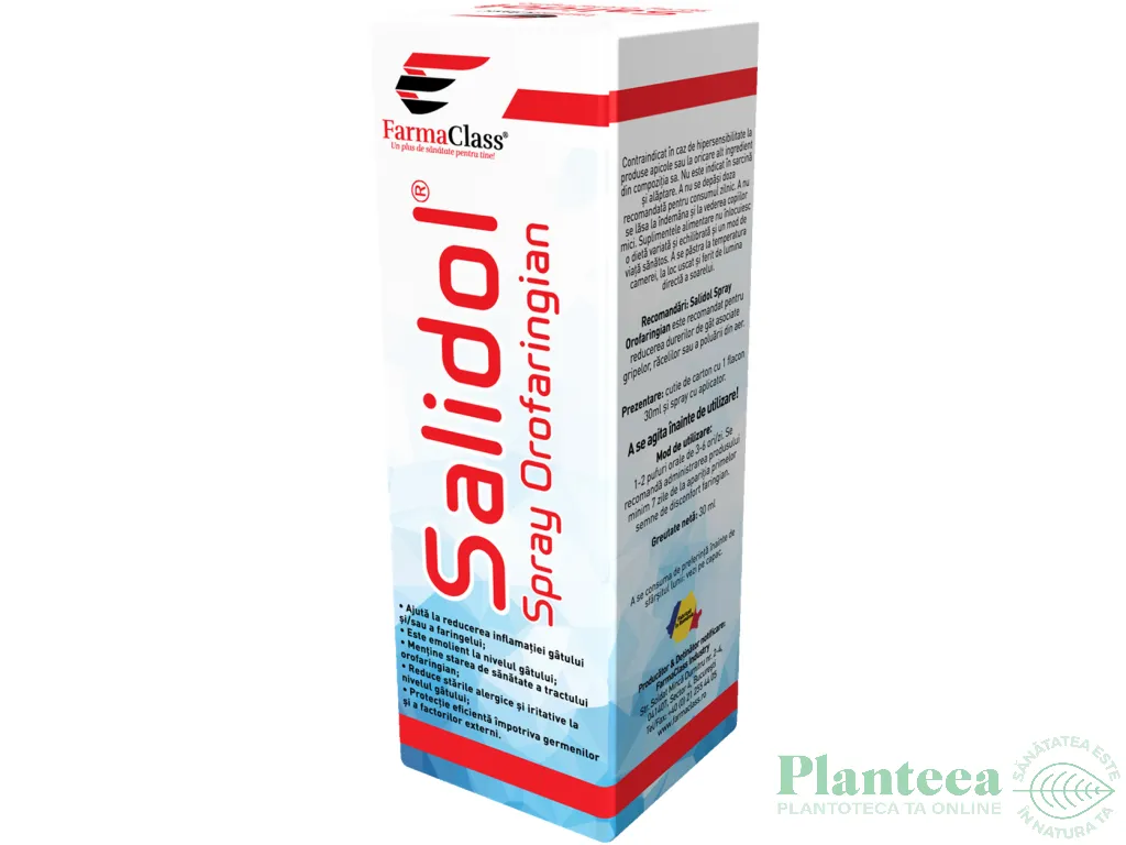 Spray orofaringian Salidol 30ml - FARMACLASS