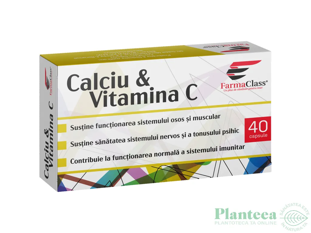 Calciu Vitamina C blister 40cps - FARMACLASS