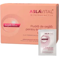 Argila pudra tratamente cosmetice plicuri 10x20g - ASLAVITAL MINERALACTIV