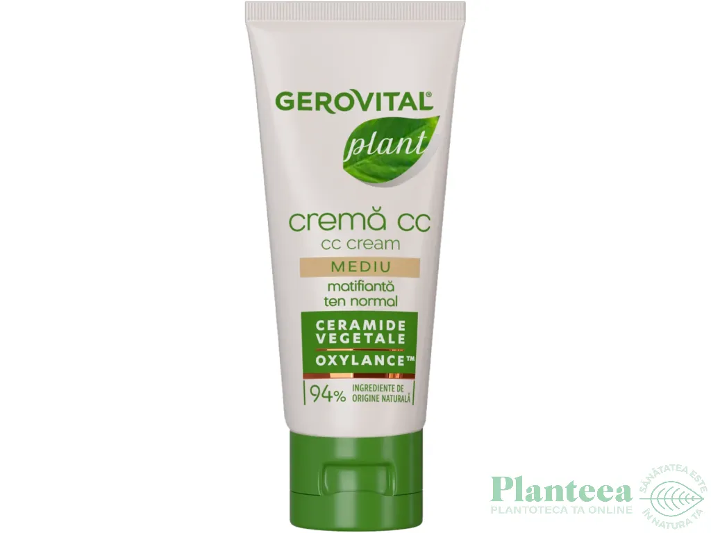 Crema CC nuanta mediu matifianta Microbiom Protect 30ml - GEROVITAL PLANT