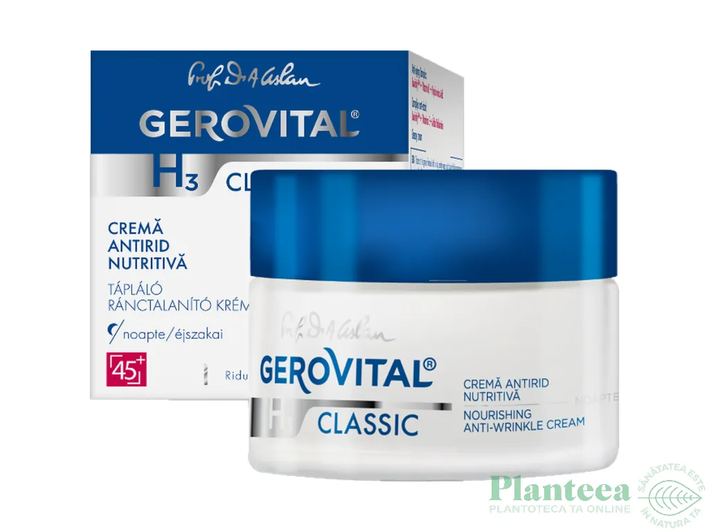 Crema noapte antirid nutritiva 50ml - GEROVITAL H3 CLASSIC