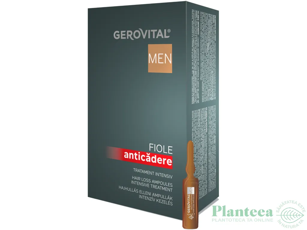 Fiole par anticadere tratament intensiv barbati 10x10ml - GEROVITAL MEN