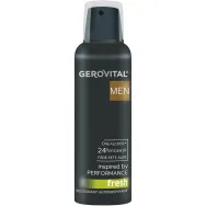 Deodorant spray antiperspirant Fresh 24h 0%alcool barbati 150ml - GEROVITAL MEN