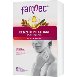 Benzi depilatoare fata ulei argan 20b - FARMEC