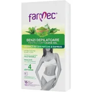 Benzi depilatoare corp cu ceara gel ceai matcha bambus 16b - FARMEC