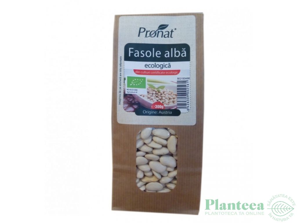 Fasole alba boabe eco 300g - PRONAT