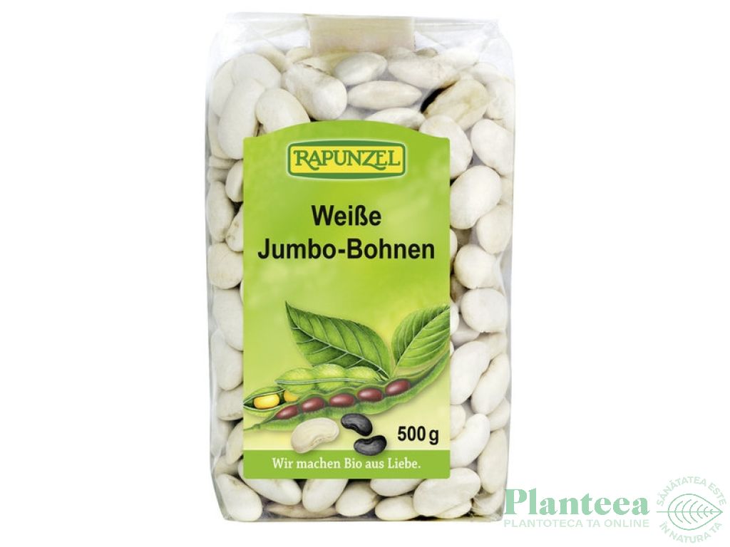 Fasole alba jumbo boabe eco 500g - RAPUNZEL