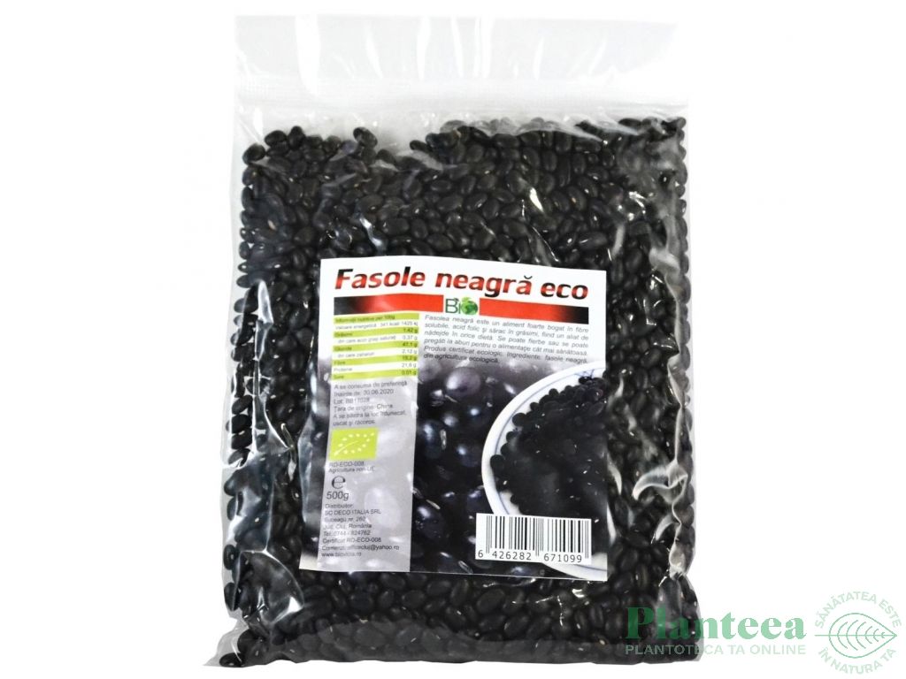 Fasole neagra boabe eco 500g - DECO ITALIA