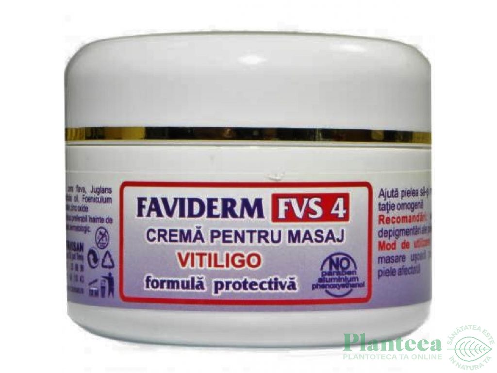 Crema masaj vitiligo FaviDerm FVS4 50ml - FAVISAN